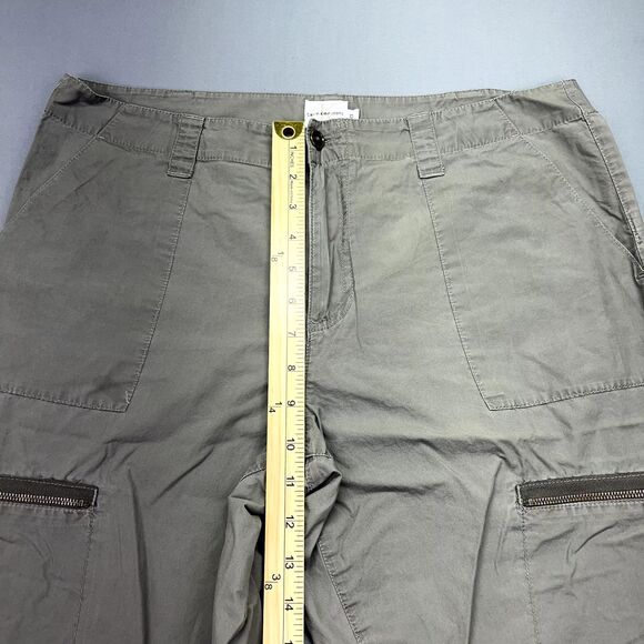 Calvin Klein Pants Women's Size 10 Zip Cargo Pockets Gray Cuffed - Picture 4 of 16
